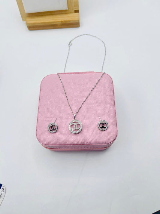 Fashion Jewelry Set salver Plating Necklace Earring For Women