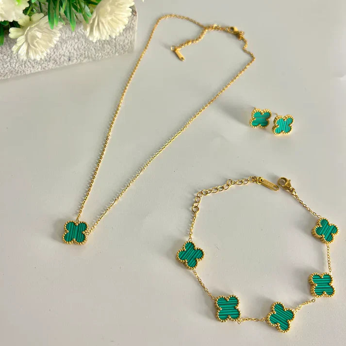 Multiple Color FOUR LEAF CLOVER JEWELRY SET