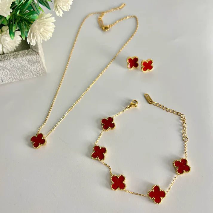 Multiple Color FOUR LEAF CLOVER JEWELRY SET